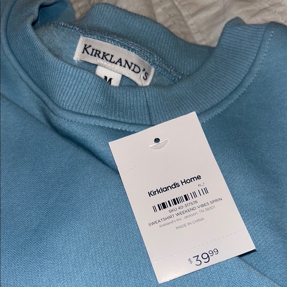 Kirkland's Blue Weekend Vibes Sweatshirt New With Tags - Picture 3 of 3